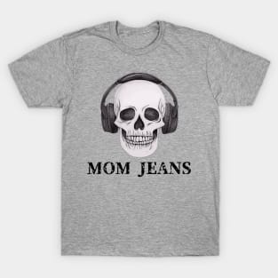 Mom Jeans / Skull Music Style T-Shirt